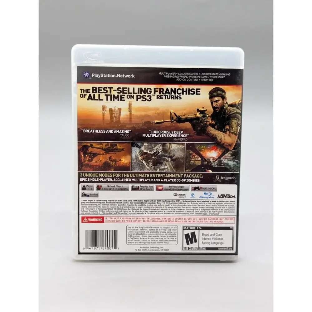 PS3 PlayStation 3 Call of Duty Black Ops Ghosts MW3 & Modern Warfare 4 Game Lot